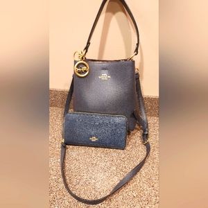 Coach bucket bag and wallet set